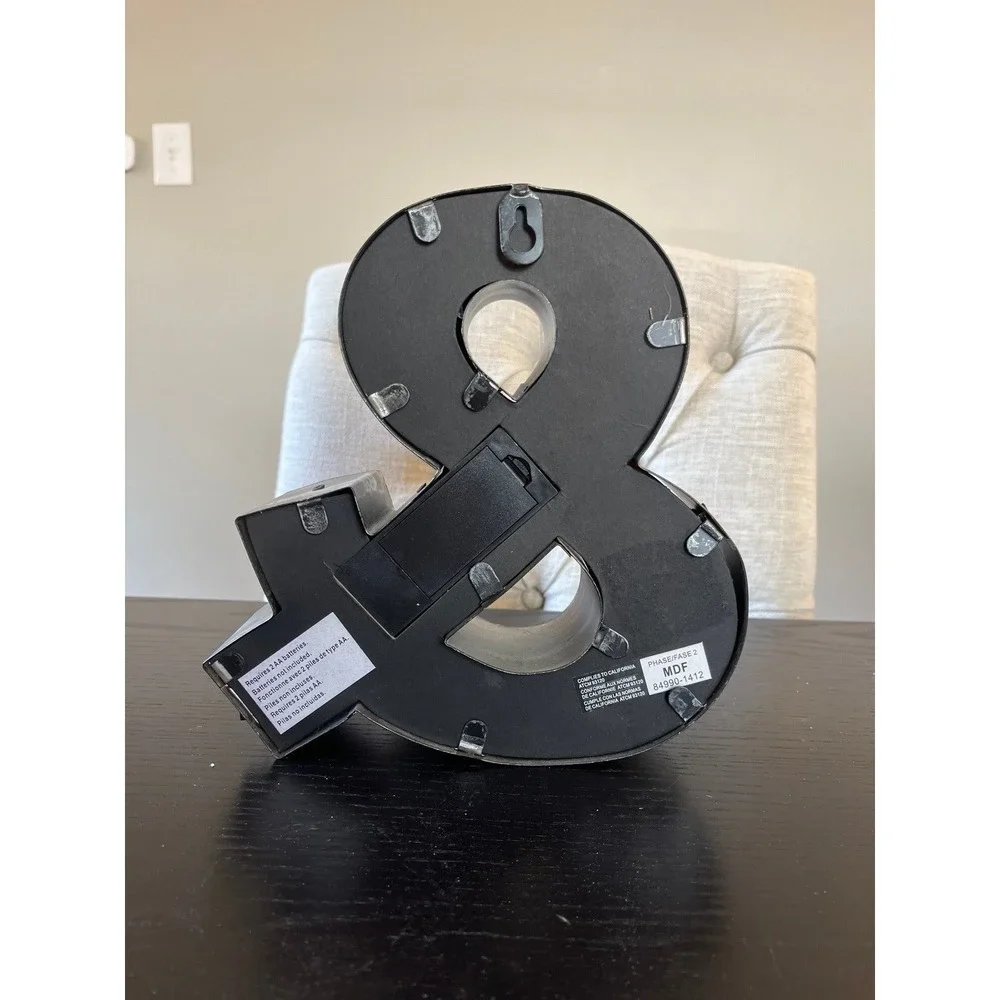 Light Up Ampersand Marquee‎ Letter Desk Shelf Decor Metallic Gastro